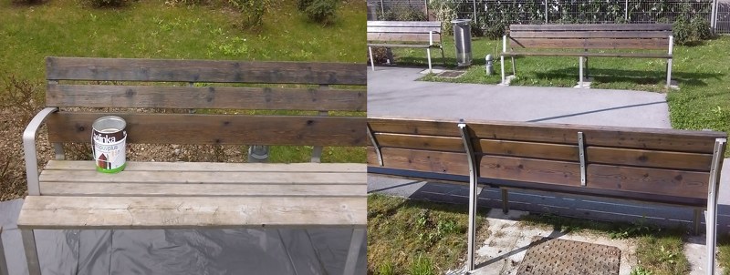 BARVANJE LESENIH KLOPI - LJUBLJANA NASELJE ATRIUM